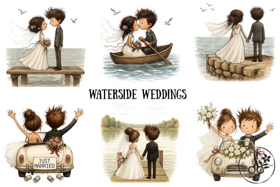 Waterside Weddings - Png & Pdf Clipart