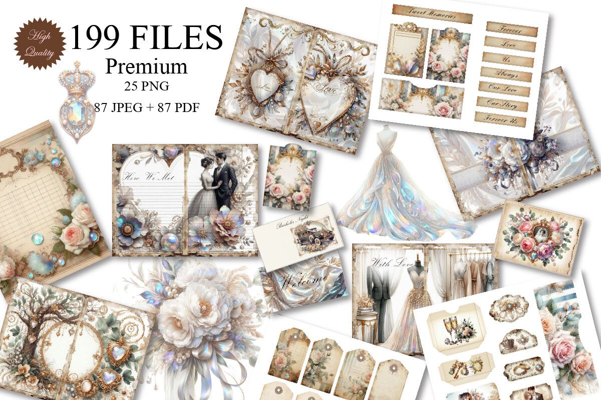 Wedding Vows & Keepsake Junk Journal Kit