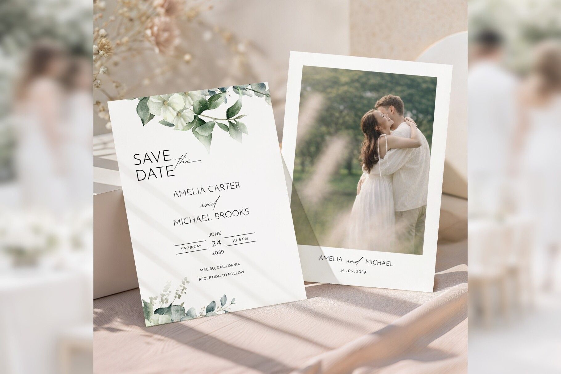 Eucalyptus Save the Date Bd014