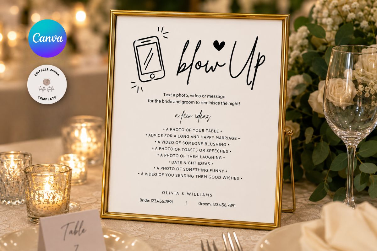 Blow Up Their Phone Sign Template