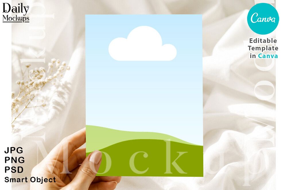 5×7 Luxury Greeting Card Mockup